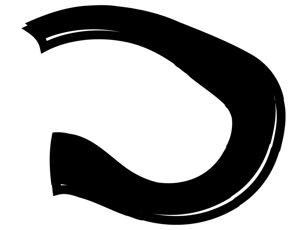 酔っ払ってる風な文字「つ」